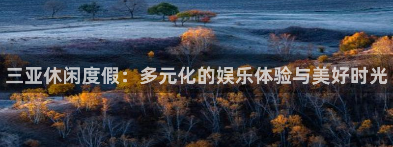 永盈welcome能源：三亚休闲度假：多元化的娱乐体验与美好时光